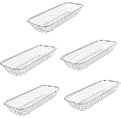 Warmhm 5 Stücke Einfache Design Küche Sieb Praktische Ablauf Korb Edelstahl Waschen Korb Sieb Behälter Für Obst