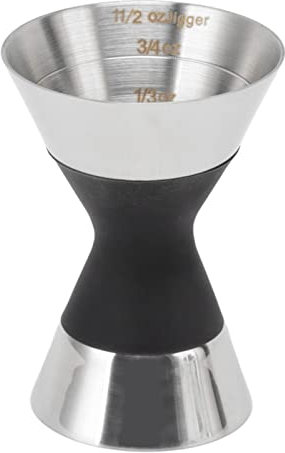 NDNCZDHC Jigger à Cocktail Pour Barman Double Jigger Avec Mesures à L'intérieur, 11/2 Oz 1 Oz Jigger à Cocktail Tasse à Mesurer à Cocktail En Acier Inoxydable(Argent)