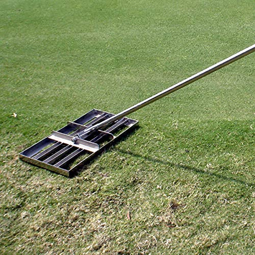 Rasen-Nivellierrechen, Rasen-Nivellierrechen, Yard Tools Leveler, mit 47-Zoll-Griff, nivellieren Sie neuen Boden, Schmutz oder Sand, Kies, Bodenoberfläche für Gartengras im Garten