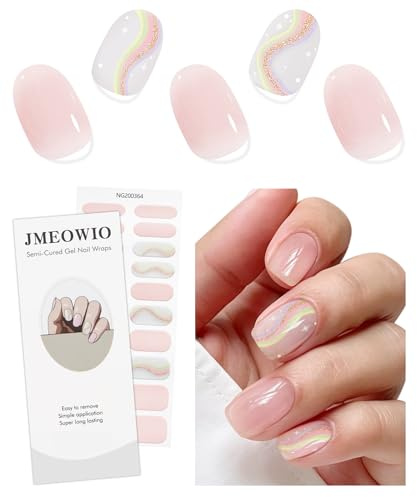 JMEOWIO French Manicure Unghie Gel Adesive UV Nail Art Sticker