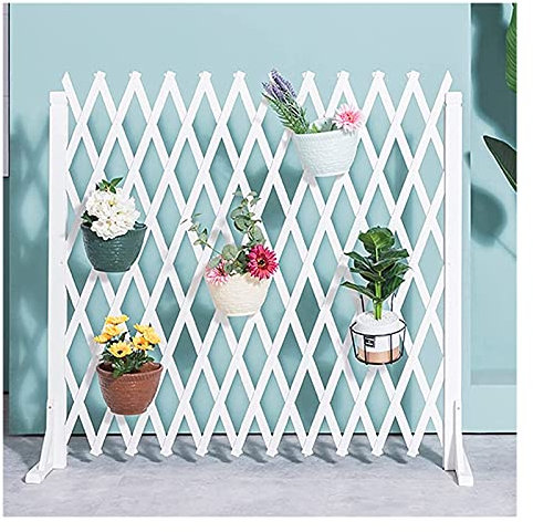 Versenkbare Türerweiterung Garten Holzzaun, freistehender Holzgitter-Gartenschirm Pflanzen Haustier Hund Sicherheitszaun/H90*L160Cm Stabilize