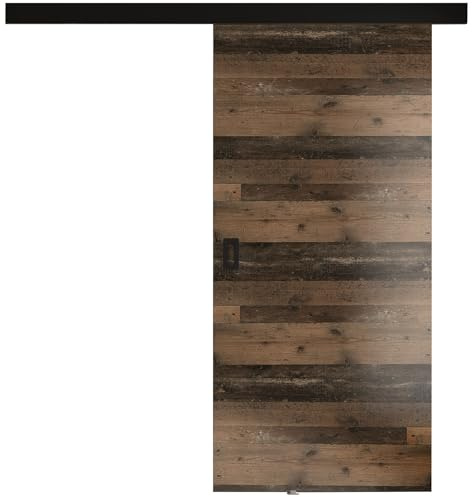 KIER FURNITURE Schiebetür Komplettset WERDI 70 - Innentüren Komplettset - Wohnzimmer Schiebetür - Modern Schiebetüren - Sliding Door - Tür Weiß 86x205x1,6 cm