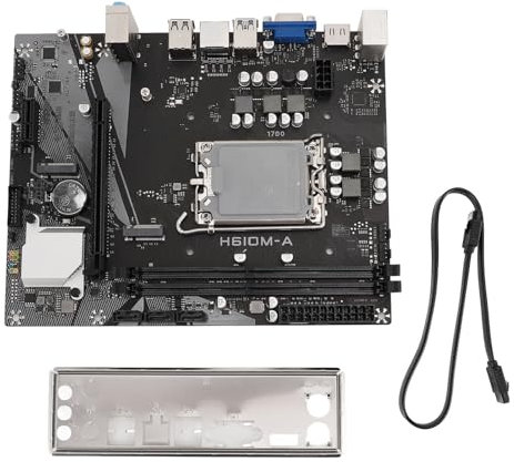 LGA1700 Gaming-Motherboard, H610M A Mining-Motherboard, DDR4-Speicherunterstützung für LGA1700 12 13 14 Generation CPU, M.2 NVME USB3.0-Anschlüsse, Serieller ATA3.0-Steckplatz