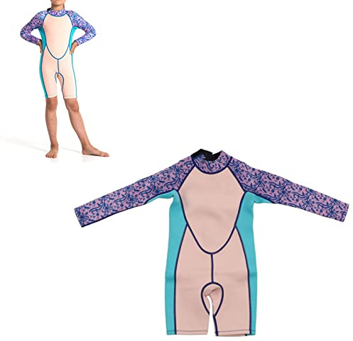 Childrens Wetsuit, Long Sleeve Shorts Childrens Wetsuit 2.5 Mm Neoprene Toddler Winter Surf Swimsuit for Girls and Boys (Size 6)