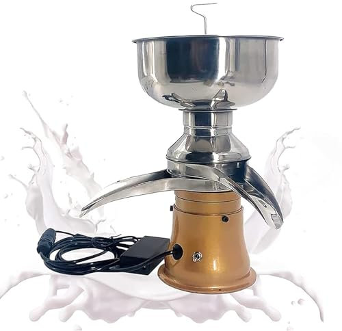 YZRDCXM Separador eléctrico de Mantequilla/Leche,Separador centrífugo eléctrico de Crema de Leche,50l/9500r/Min-Acero Inoxidable,Ideal for Mantequilla, Crema y Leche descremada - Centrífuga de Cocina