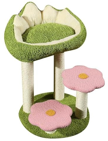 Fenteer para Gatos de Interior para Gatos con Forma de Flor Postes para rascar con Marco para trepar
