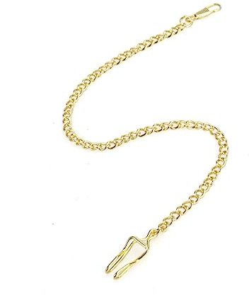 Holibanna Goldene Taschenuhrkette aus Metall für Taschenuhren | Stabile Ausführung, Glänzende Oberfläche, Klassisches Design für Nutzer von Taschenuhren