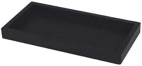 30 * 12.5 * 1.8cm Black Silicone Organizer Tray.Decorative Storage Organizer Tray For Hotel/Home/Cosmetic