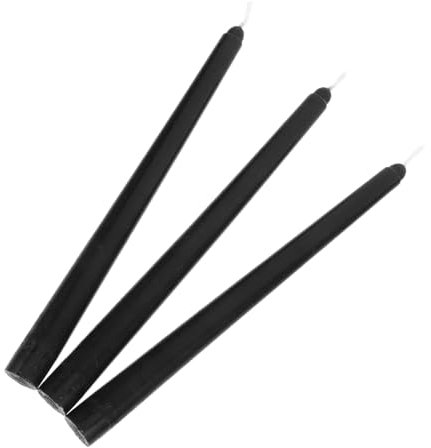 HOLIDYOYO 3stücke Schwarze Taper-kerzen Unbeduftete Hochzeits Und Dinnerkerzen Dekoration Für Geburtstage Feiern Und Romantische Abende