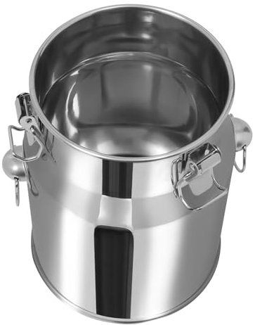 304 Edelstahl Milchkännchen, 5-88L Milchkanne, Milchkanne mit Deckel Versiegelter Eimer für verschiedene Einsatzbereiche wie Kantine, Frühstücksrestaurant (5L)