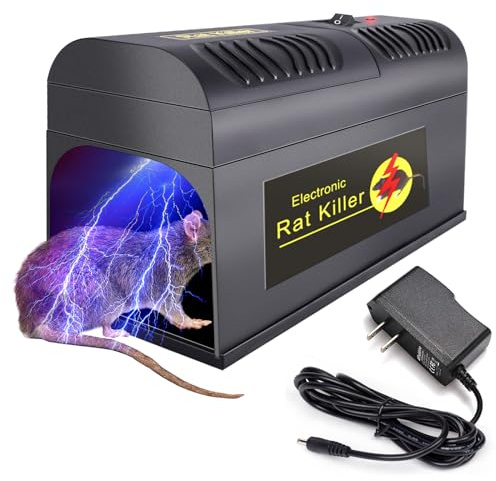 Trampas eléctricas para ratas, ratones, para matar ratones en interiores, reutilizables y sin tacto, funciona para ratones, ratas, ardillas y ardillas