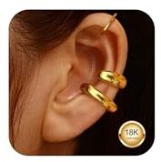 JeweBella Ear Cuff Gold Fake Ohrringe Set für Damen Ohrmanschette Ohrringe Ohne Ohrloch 18K Vergoldet CZ Fake Piercing Helix Conch Knorpel Wrap Ear Cuffs Gold Silber Ohrschmuck Ohne Ohrlöcher