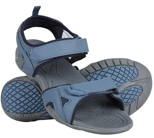 Mountain Warehouse Andros Womens Sandals - Textile Lined Shoes, Hook & Loop Fastening, Phylon Footbed - For Spring Summer, Walking, Travelling & Beach Dark Blue Adult Shoe Size 6