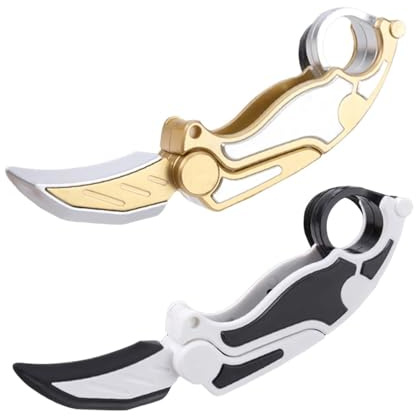Sharplace Kleines Rettichmesser-Spielzeug, kleines Rettichmesser, Neuheit, Mitbringsel, sensorisches Spielzeug, sensorisches Messer, Fidget für Erwachsene, Schwarz-Weiß