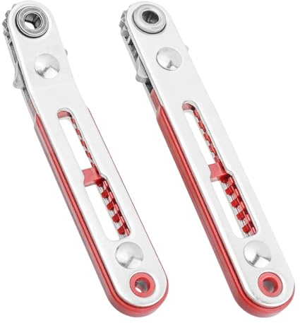 2Pcs Mini Ratchet Wrench Set 1/4 Inch Drive Ratcheting Screwdriver Wrenches Elbow Head & Flat Head High Torque Offset Reversible Drive Handle for 1/4-Inch Hex Shank Drill/Screwdriver Bits