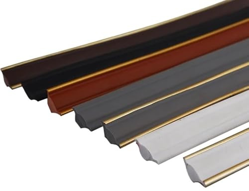 Suelo Vinilo Autoadhesivo, Vinilo Para Suelo Decoración del hogar, línea de decoración huecos interiores pared PVC, ajuste autoadhesiva, moldura fondo zócalo techo(White)