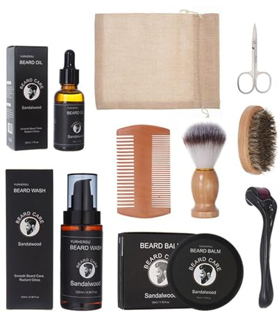 Juego de herramientas para el cuidado de la barba de los hombres, 2/3/9 piezas, para el cuidado de la barba, rutina, mantenimiento diario, marido, novio, hijo, cuidado de moda para hombres