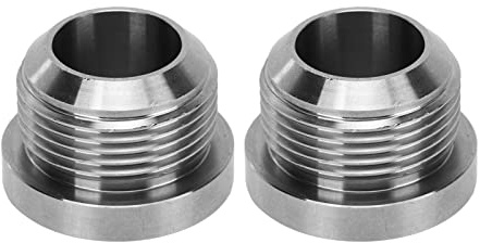 Klanata AN16 Male Soudure sur le raccord à la bouse, 2 Pack Connecteur soudable en acier inoxydable pour carburant, huile, liquide de refroidissement et lignes de vidange turbo