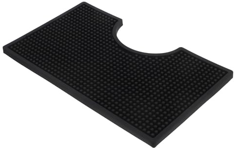 KICHOUSE Tapis Égouttoir Antidéversement en Caoutchouc Souple 304 X 178 X 2 CM Tapis Bar Multifonction 3 Bouchons et Antidérapant pour Comptoir Machine à Café et Tireuse à Bière