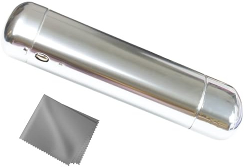 Eyglajdd Leichtes Brillenetui Klein Flach Schmal, Kompaktes Metall Brillenetui Hardcase Aluminium, Hartschalen Etui mit Mikrofasertuch für Klein Brillen und Lesebrille, für Damen und Herren