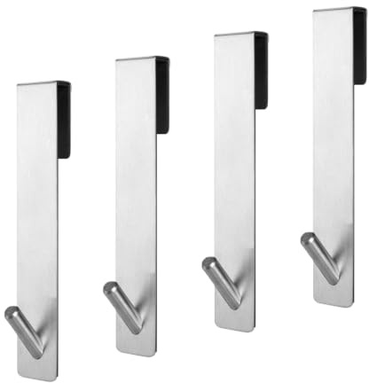 4 Pezzi Appendi Accappatoio Bagno Gancio Doccia in Acciaio Inossidabile, Ganci per Doccia da Parete in Vetro, Gancio Porta Accappatoio Bagno Appendi Asciugamani, per Vetri Senza Cornice da 6-12 mm