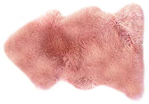 Rökü Dekofelle aus echtem Schaffell ca. 115 cm (rosa-pink, 90 x 115 cm)