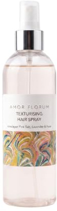 100% Natural AGUA FLORAL con SAL -TEXTURIZANTE PARA EL CABELLO - 250ml de AMOR FLORUM. Con la Misma Salinidad que el Mar. Con Hidrolatos de Aqua Floral Lavanda, Geranio y Rosas. Sin Perfume Añadido.