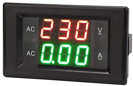 Mini Digital LED Voltmeter Amperemeter, YB4835VA Digitalanzeige AC 500V/50A Digital Spannung Stromzähler Tester, Volt Amp Panel Monitor für Auto Motor