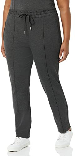 Amazon Essentials Pantaloni con Elastico in Vita e Gamba Affusolata (Taglie Forti Disponibili) (in precedenza Amazon Aware) Donna, Carbone Puntinato, S
