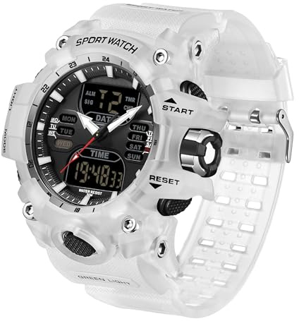 Militär Uhren Herren Armbanduhr Herrenuhr Digital Uhr Tactical Watches for Men Sportuhren für Herren Outdoor Digitaluhr für Jungen LED-Leuchtdisplay mit Analogen Zeigern und Digitalen Zahlen