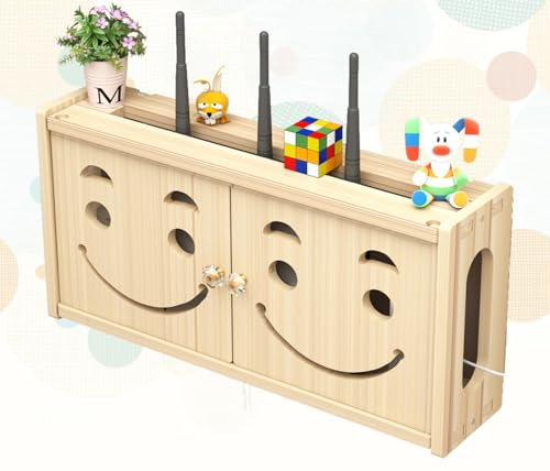 Wandmontage Router Kasten WLAN Box Verstecken Kleines Regal für WLAN Router Wandmontierte Aufbewahrungsboxen WandhäNgende Regale,A-48x24cm