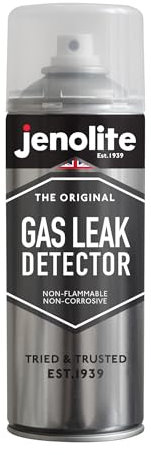JENOLITE Gas Leak Detector Spray | Non-Flammable & Non-Corrosive | 400ml | Detect Leaks in Heating, Plumbing, Air Conditioning & More | DVGW Certified