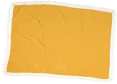 Beatifufu Tassel Blanket Soft Cotton Swaddle Blanket for Boy Girl Lightweight Crib Bedding Ginger Versatile for Stroller Bath and Sunshade