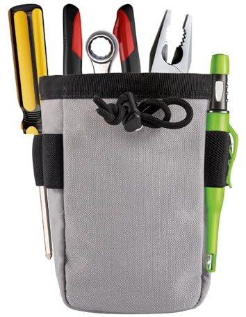 Werkzeugtasche Gürtel,Werkzeuggürtel Herren,Clip-On Werkzeuggürteltasche für Werkzeuge,Schrauben und Nägel,Werkzeug Gürteltasche für Handwerker,Elektriker,Gärtner