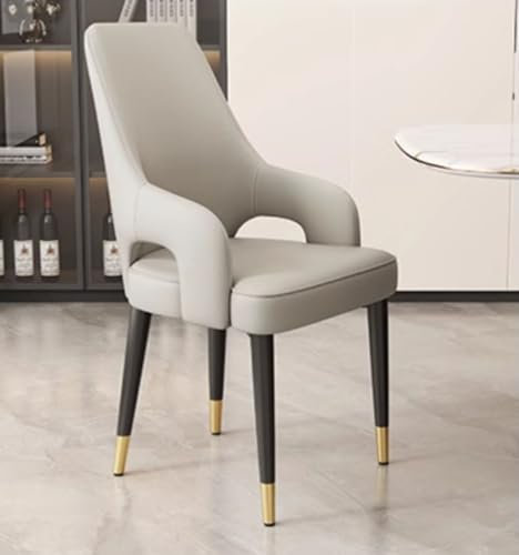 Modernes Ledersessel-Set mit Metallbeinen, stilvoller Eckstuhl für Wohnzimmer, Schlafzimmer und Büro