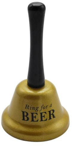 Klingelglocke aus Metall, lustige Handglocke mit Botschaften, Dekoration für , Restaurants, Hochzeiten und Partys, Ring für einen Kuss, ein Bier oder ein Lächeln | Deco