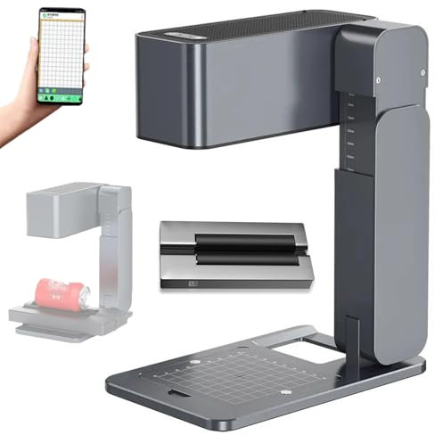 Graveur laser à rotation automatique pour débutants, machine de gravure laser de bureau pliable pour bricolage, facile à connecter avec l'application Windows/Android/iOS