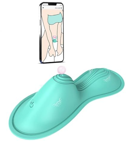 Qhysin Aufsitz Vibrator mit APP & Bluetooth für Sie Klitoris Stimulator Auflegevibrator mit 9+9 Vibrationsmodi Slip Tragbare Butterfly Vibration für Frauen Erotik Sexspielzeuge für Paare Extrem Sex
