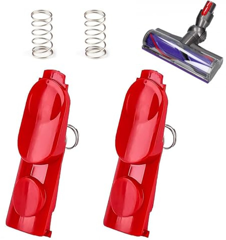2 piezas de botón de bloqueo con resorte para aspiradora, accionamiento eléctrico, piezas de repuesto para aspiradora, botón de bloqueo de clip, interruptor de encendido duradero mejorado, para Dyson