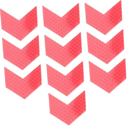 TOPPERFUN 10piezas Pegatinas Reflectantes Direccionales Adhesivo Reflectante Camiones Resistente Agua para Vehículos Remolques Coches Motoristas Seguridad Nocturna