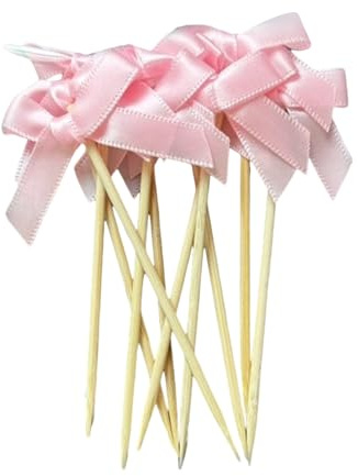 KASFDBMO Pack DE 10 Élégantes Accessoires sur Les Toppers À Gâteau À Bowknot Idéaux pour Fêtes d'anniversaire Et Douches Mariée Styles Romance Décor