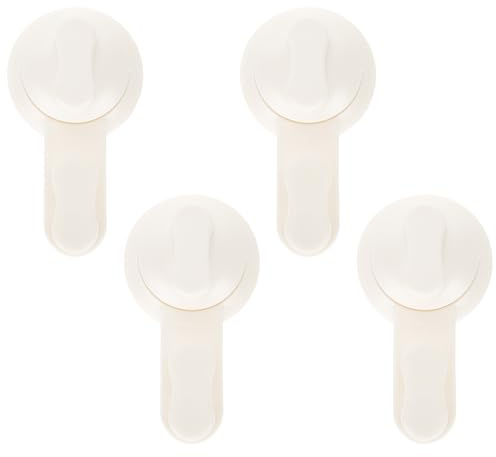 TIDTALEO Set 4 Ganci a Ventosa da Parete in PP Antiruggine Riutilizzabili e senza Foratura per Bagno Cucina e Doccia Supporto per Asciugamani Vestiti e Accessori