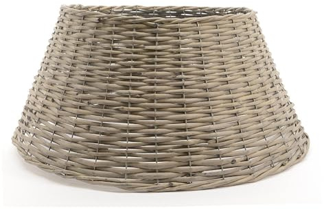 Christbaumständer Abdeckung Rattan Grau Weihnachtsbaumständer Korb Deko Ø 56cm