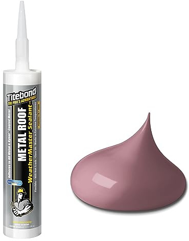 Titebond WeatherMaster Metal Roof Sealant, Brown – Premium Polymer Caulk for Aluminum, Copper, Galvanized Steel & Coated Metals, UV-Resistant – 61181, 9.5 Oz. Cartridge