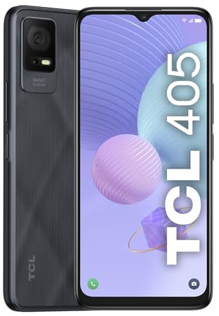 TCL 405 - Smartphone 4G 32GB, 2GB RAM, Display 6.6 HD+, Android 12 Go Edition, Dual Camera da 13 Mp, Batteria 5000 mAh, Dual Sim Dark Grey [Italia]