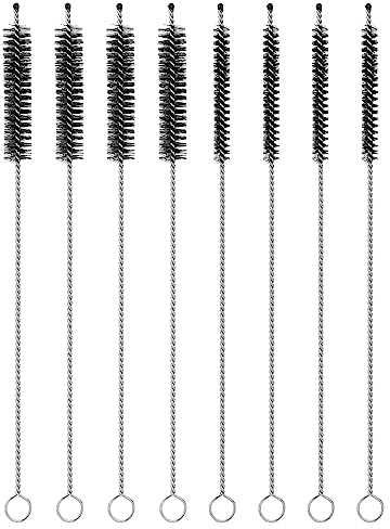 Realjoy 8 Stück Reinigungsbürsten Set, Pfeifenreiniger Kaffeevollautomat Bürste Schlauchbürste Milchschlauchbürste, Strohhalm Bürste Flaschenbürste dünn für kleine Zwischenräume (Nylon)