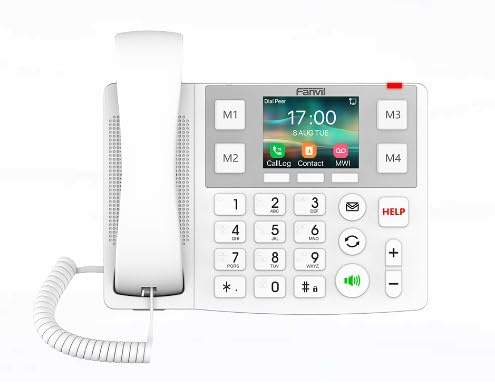 Fanvil X305 Big Button IP Phone 2 SIP Lines, PoE, Dual-Band Wi-Fi, Bluetooth 4.2, and 433MHz Wireless Emergency Button Support, with 3.5 Color Screen