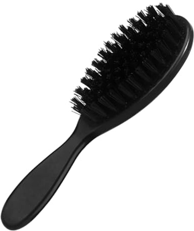 CLISPEED Multifunktionale Bartbürste Kleine Herren Ölkopfbürste Haarstyling Bürste Friseursalon Nackenhaar Staubbürste Schwarz