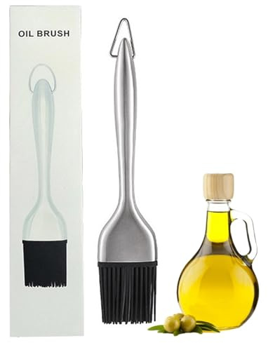 Pincel de Repostería | Herramienta Para Untar Y Dispensar Resistente Al Calor | Pincel para Mantequilla con Mango de Acero Inoxidable y Cabezal Desmontable | para Hornear en Casa Parrilla Barbacoa Car