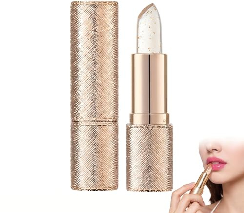 2 Pcs Rouge à Lèvres Magique au PH, Baume à Lèvres Teinté avec Feuilles d'Or, Changement de Couleur selon la Température, Hydratant et Longue Tenue, Coffret Cadeau Maquillage pour Femme
